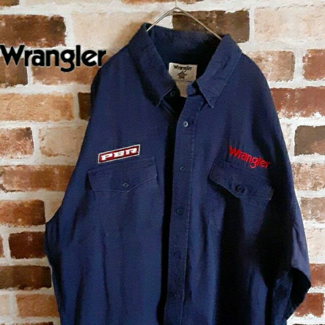 Wrangler(ラングラー)のWrangler　ラングラー　長袖　ワークシャツ　ブルー メンズのトップス(シャツ)の商品写真