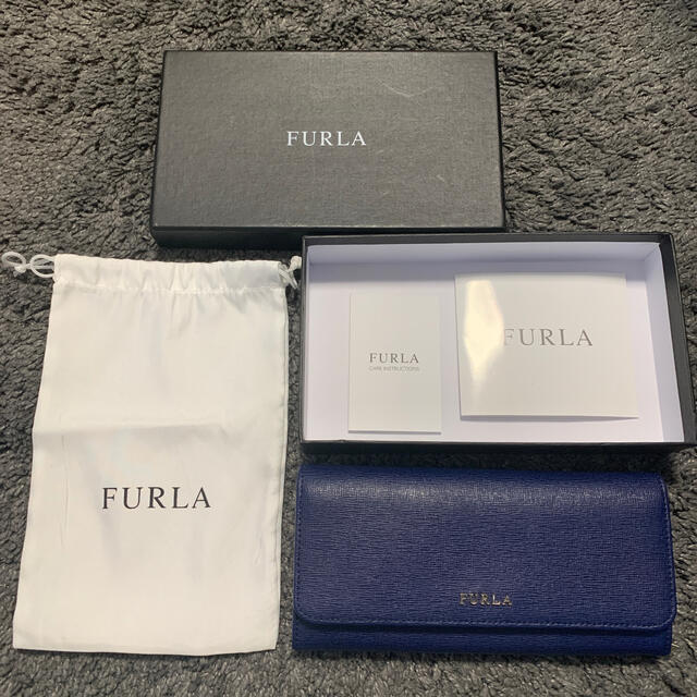 フルラ FURLA 2つ折り長財布 小銭入れ付き ネイビー レディースFURLA