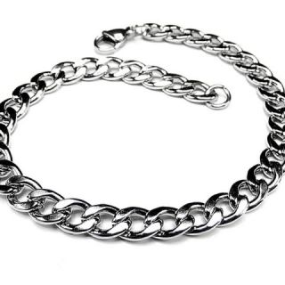 ステンレス ブレスレット 6x2mm 全長約20CM K122-01 石街3(ブレスレット)