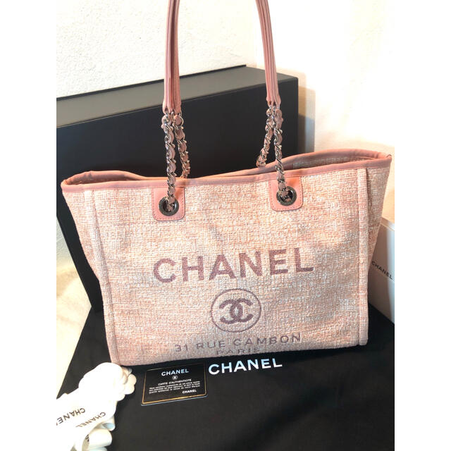 CHANEL【専用です(*^▽^*)★】シャネル　ドーヴィル　ツィード　トートバッグ