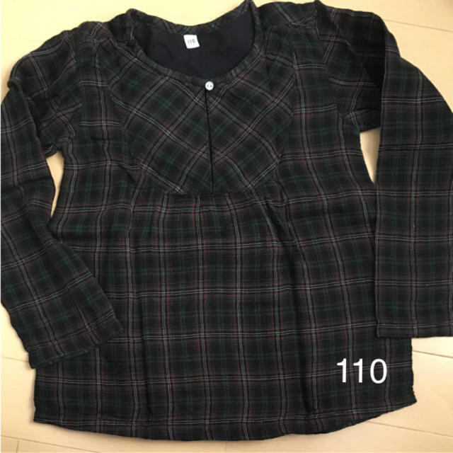 MUJI (無印良品)(ムジルシリョウヒン)の110 無印 ブラウス キッズ/ベビー/マタニティのキッズ服女の子用(90cm~)(ワンピース)の商品写真