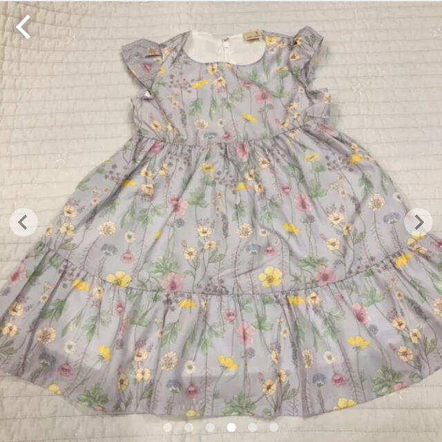 petit main - プティマイン 花柄 ボタニカル ワンピース 90の通販 by