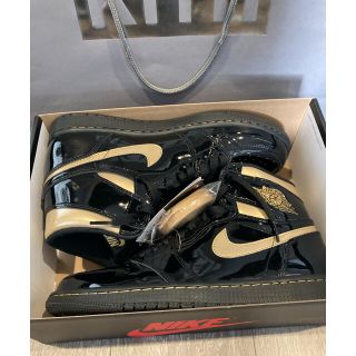 ナイキ(NIKE)のJORDAN 1 HIGH OG BLACK-METALIC GOLD(スニーカー)