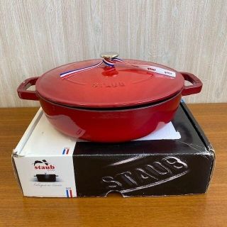 ストウブ(STAUB)の値下済【248】ストウブ ブレイザーソテーパン 28cm cherry(鍋/フライパン)