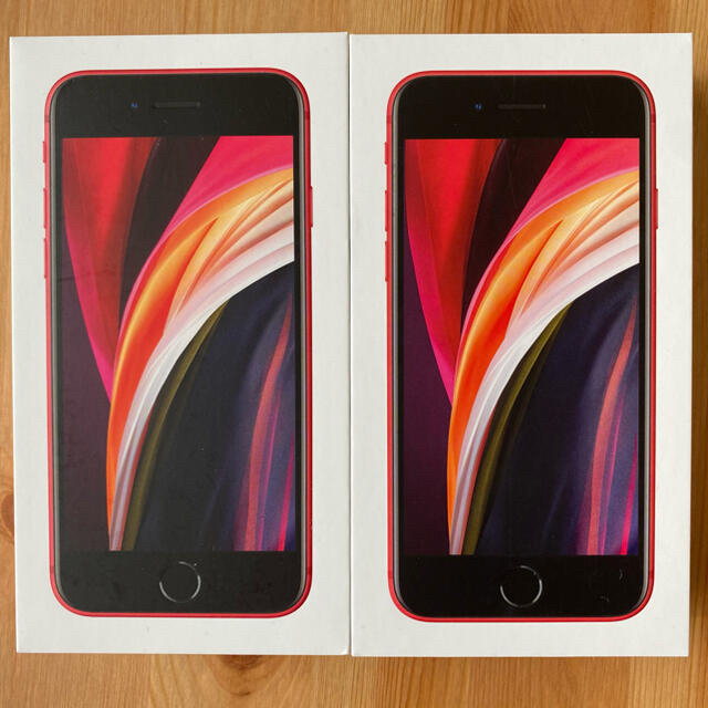 美品‼︎　新品未使用　iPhone SE2 64G レッド 2台