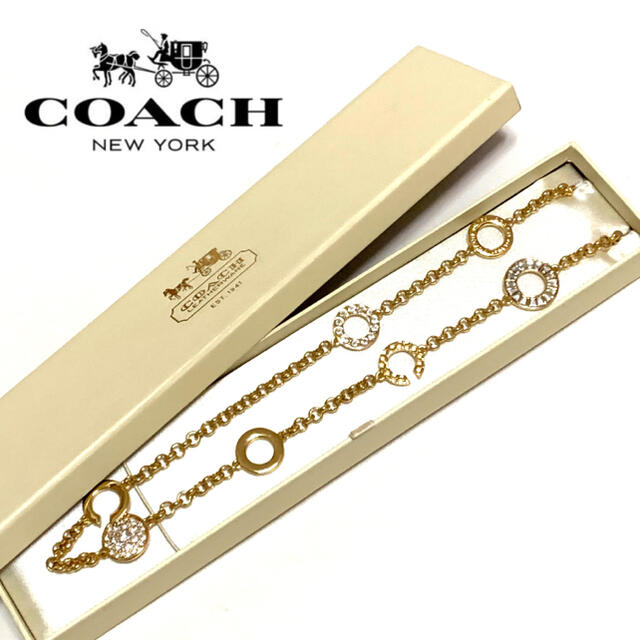 レア☆廃盤【極美品】coach コーチ オプアート ネックレス ゴールド