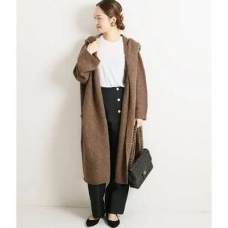 イエナ(IENA)の18AW VERMEIL par iena アルパカ混フード付きカーディガン(ロングコート)