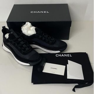 シャネル(CHANEL)のCHANEL メンズ　スニーカー　ブラック　42 ※希少※(スニーカー)