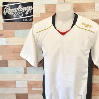 ローリングス(Rawlings)の【Rawlings】 美品 ローリングス ホワイトシャツ アシックス 野球 M(ウェア)