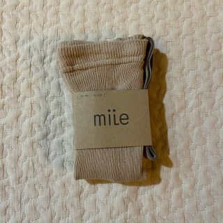 コドモビームス(こどもビームス)の新品 mile タイツ brown beige 6-12M(靴下/タイツ)