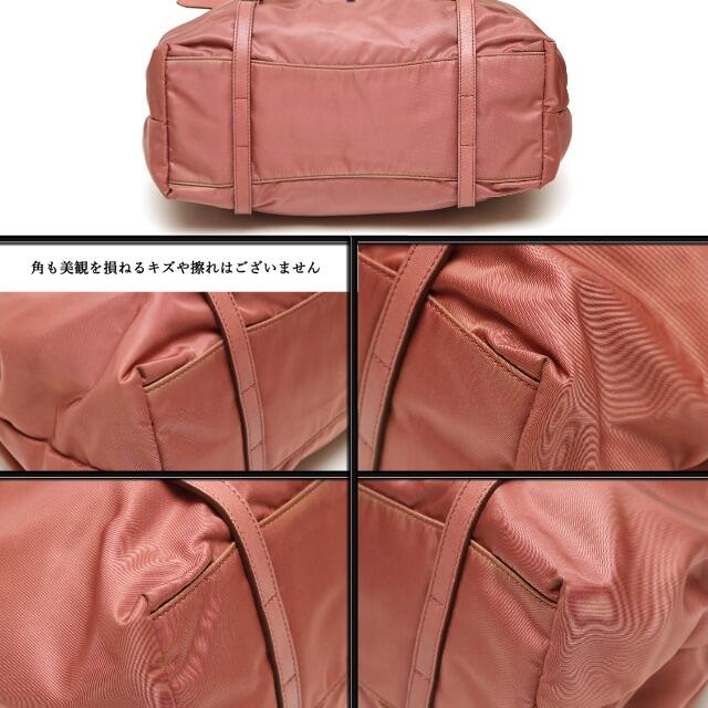 PRADA(プラダ)の◇プラダ◇ ピンク/ ナイロン トート / 肩掛け / 三角ロゴ / リボン レディースのバッグ(トートバッグ)の商品写真