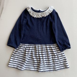 プチバトー(PETIT BATEAU)の【美品】PETIT BATEAU プチバトー/ワンピース（12m/74cm）(ワンピース)