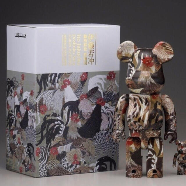 400%100%BE@RBRICK ベアブリック 伊藤若冲「群鶏図」 100% ＆ 400%