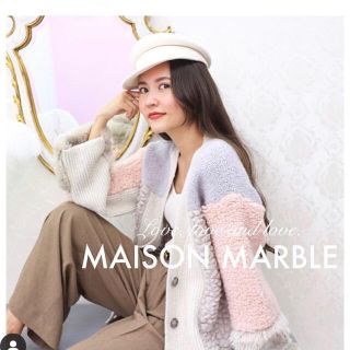 ♡maison marble ローズ柄ニットカーディガン♡