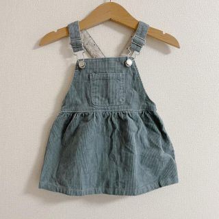 ザラキッズ(ZARA KIDS)の【ZARAザラ】コーデュロイジャンパースカート 6-9m(ワンピース)