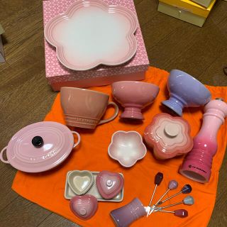 ルクルーゼ(LE CREUSET)の☆ルクルーゼ祭り☆ピンクセット☆新品未使用☆お箱あり☆セット売りのみ☆(食器)