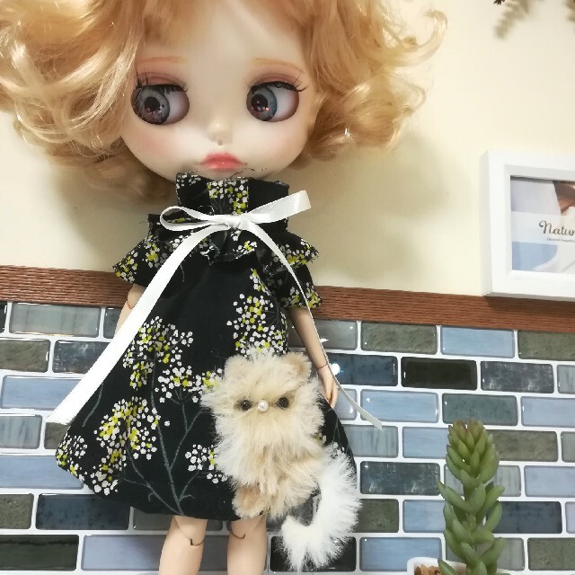 sold out 蝶のロングワンピース リカちゃん服 ブライスアウトフィット