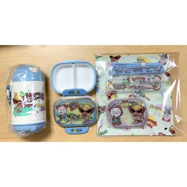 ヒスミニ☆正規品☆新品☆ランチセット☆お弁当箱☆お箸☆ランチクロス☆水筒☆ブルー