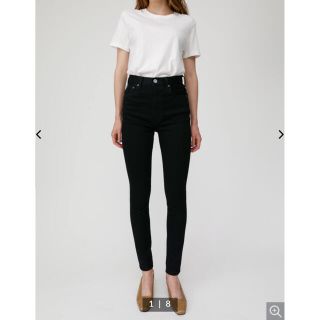 マウジー(moussy)の【moussy】HW Rebirth BLACK SKINNY(スキニーパンツ)