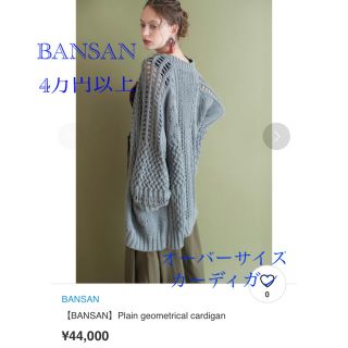 アッシュペーフランス(H.P.FRANCE)の定価4万円以上　BANSAN オーバーサイズカーディガン(カーディガン)