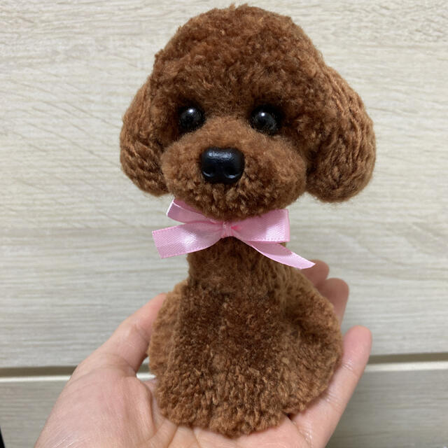 動物ぽんぽん　トイプードル　ブラウン ハンドメイドのハンドメイド その他(その他)の商品写真