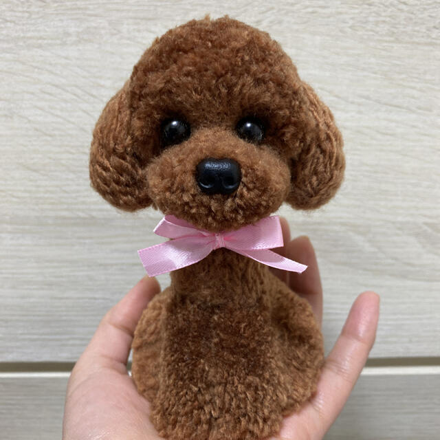 動物ぽんぽん　トイプードル　ブラウン ハンドメイドのハンドメイド その他(その他)の商品写真