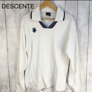 デサント(DESCENTE)のDESCENTE デサント シャツ ロンT スポーツウェア ホワイト(Tシャツ/カットソー(七分/長袖))