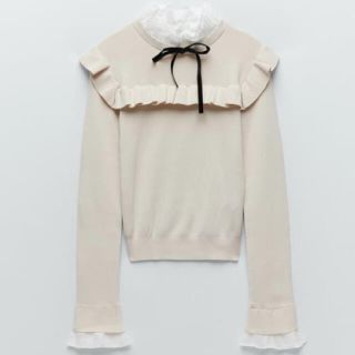 ザラ(ZARA)の新品未使用♡ ZARA コントラストニットセーター(ニット/セーター)