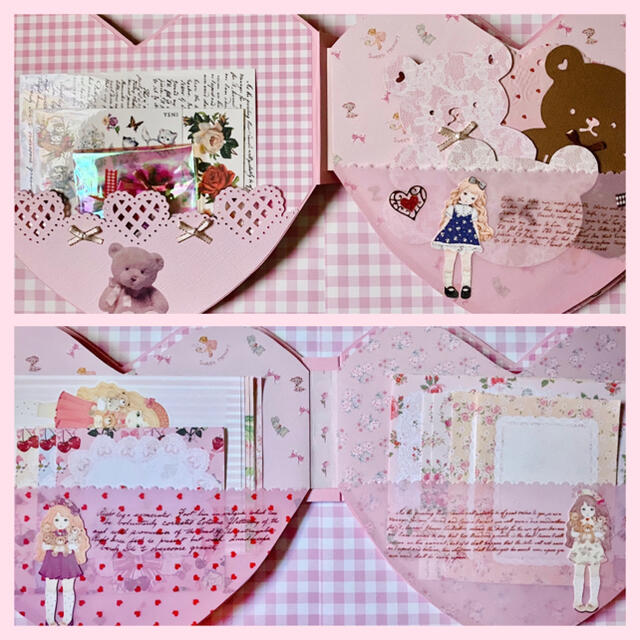 ♡Girly🎀ハート型おすそ分けファイル♡ ハンドメイドの文具/ステーショナリー(その他)の商品写真