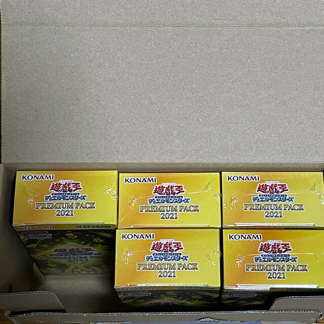 5枚入り1ボックス遊戯王　プレミアムパック2021 5BOX 未開封　シュリンク付　国内正規品