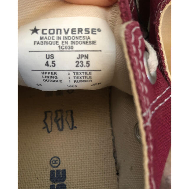 CONVERSE(コンバース)のSALE！オールスター　コンバース　ボルドー レディースの靴/シューズ(スニーカー)の商品写真