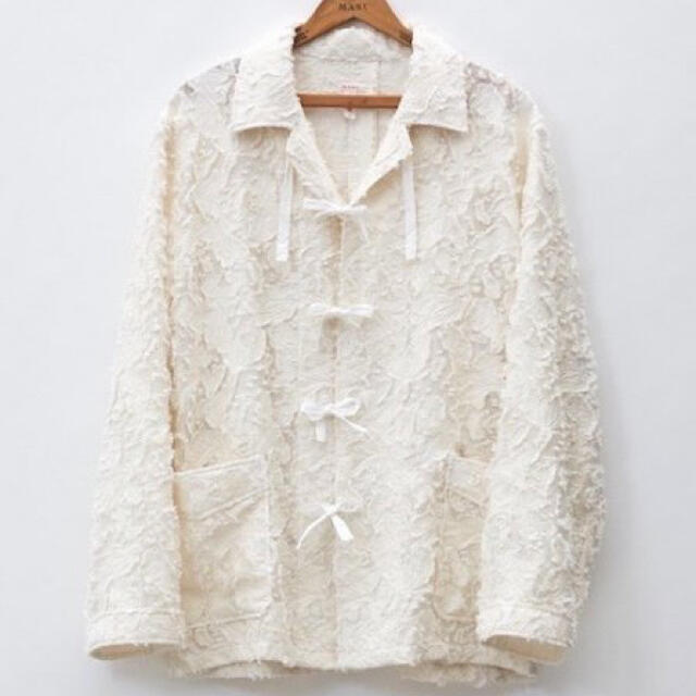 MASU JACQUARD PAJAMA BLOUSON 46 ホワイト