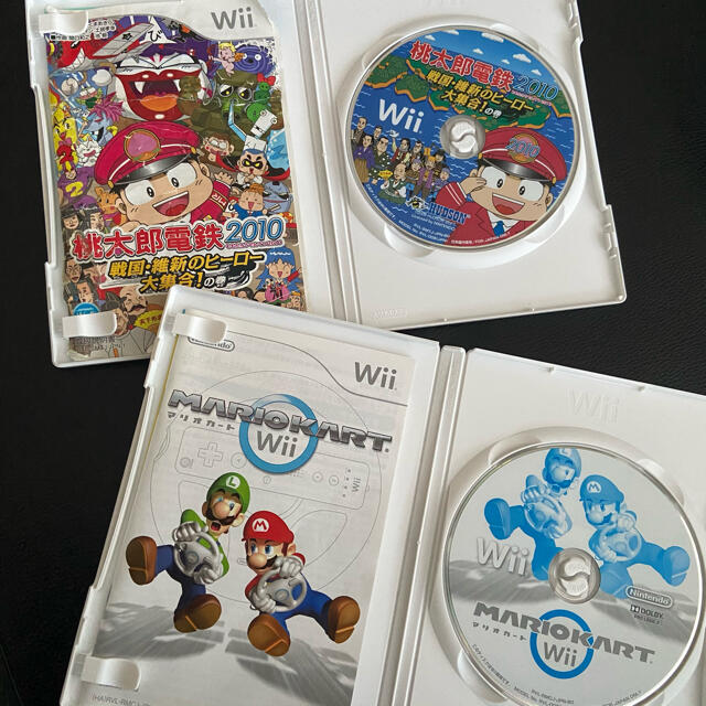 Wii(ウィー)の桃鉄　マリオカート　wii 動作確認済み　セット エンタメ/ホビーのゲームソフト/ゲーム機本体(家庭用ゲームソフト)の商品写真