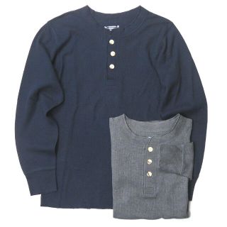 ヘインズ(Hanes)のHANES ヘンリーネックサーマルカットソー 2枚セット 長袖Ｔシャツ メンズ(Tシャツ/カットソー(七分/長袖))