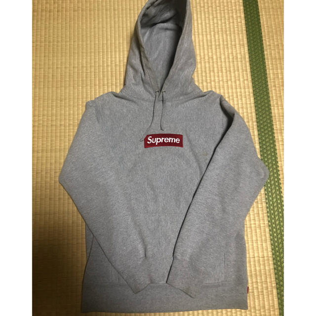 Supreme Box Logo Hooded Sweatshirt グレー