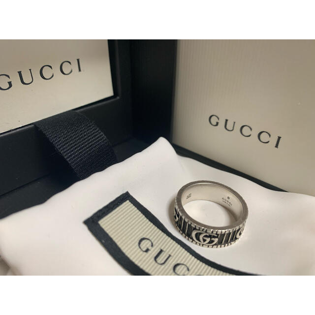 Gucci(グッチ)のGUCCI ダブルG シルバーリング　メンズ　16号　正規品　 メンズのアクセサリー(リング(指輪))の商品写真