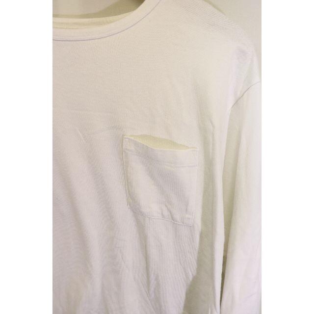 CIAOPANIC TYPY(チャオパニックティピー)の専用CIAOPANIC胸ポケットロングTシャツホワイト/便利アイテム♪ メンズのトップス(Tシャツ/カットソー(七分/長袖))の商品写真