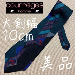 クレージュ(Courreges)の✨美品✨ courregehomme ネクタイ 高級イタリアンシルク 幾何学模様(ネクタイ)