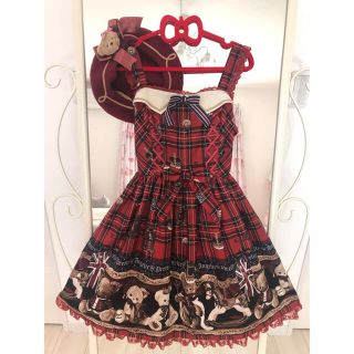 アンジェリックプリティー(Angelic Pretty)のBritish Bear JSK & くまベレー(ひざ丈ワンピース)