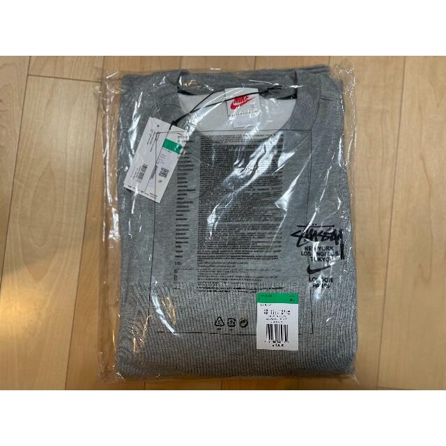 スウェットSTUSSY NIKE NRG ZR CREW FLEECE GREY L