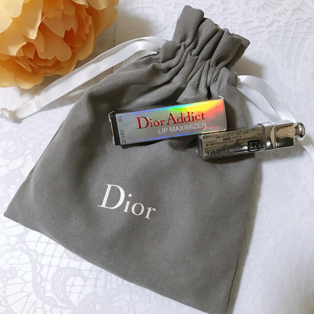 Dior(ディオール)のディオール　マキシマイザー  ミニ　／ポーチ　巾着　セット コスメ/美容のベースメイク/化粧品(リップグロス)の商品写真