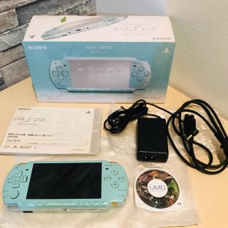 プレイステーションポータブル(PlayStation Portable)のPSP 本体 ミントグリーン 動作確認済(携帯用ゲーム機本体)