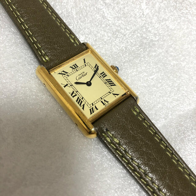 安い割引 - Cartier Cartier 腕時計 手巻き Sv925 マストタンク カルティエ 腕時計