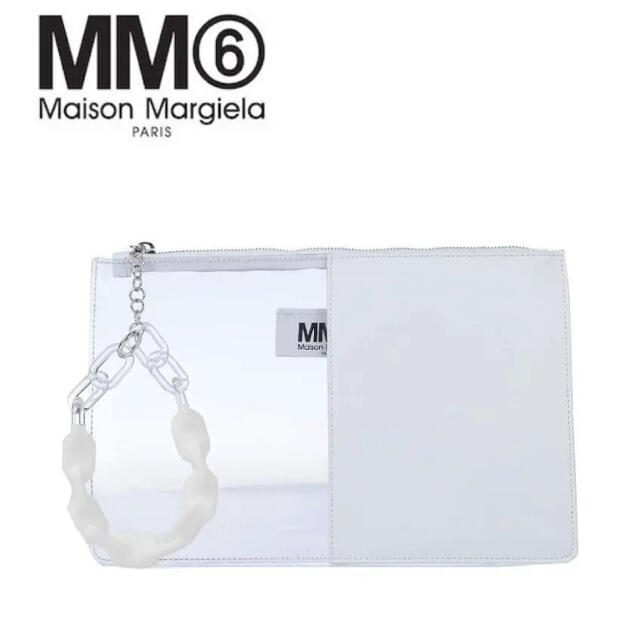 MM6 MAISON MARGIELA レザー PVC クラッチバッグ