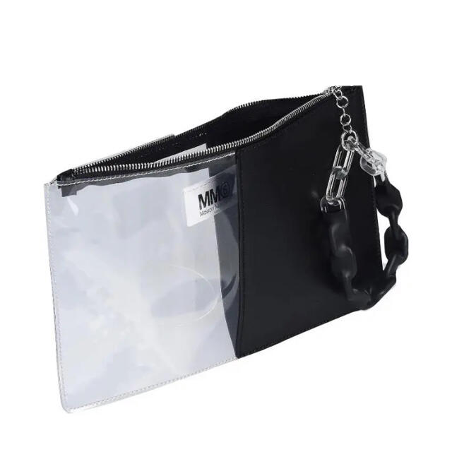 MM6 MAISON MARGIELA レザー PVC クラッチバッグ-