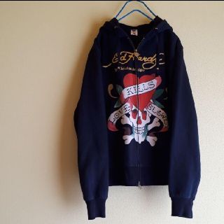 Ed Hardy エドハーディー スウェットパーカー ペイズリー SIZE S