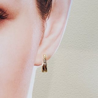 earring【ダイヤ付】ヴァンドーム青山 ピアス レディース ダイヤ ゴールド WG 18金