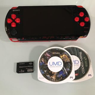 プレイステーションポータブル(PlayStation Portable)のPSP-3000  ブラック/レッド(携帯用ゲーム機本体)