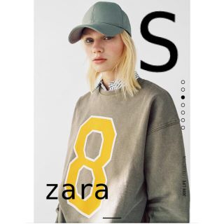 ザラ(ZARA)のZARA ウォッシュ加工スウェットシャツ　S(トレーナー/スウェット)