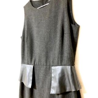 ザラ(ZARA)のレザーワンピース　(ひざ丈ワンピース)